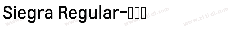 Siegra Regular字体转换